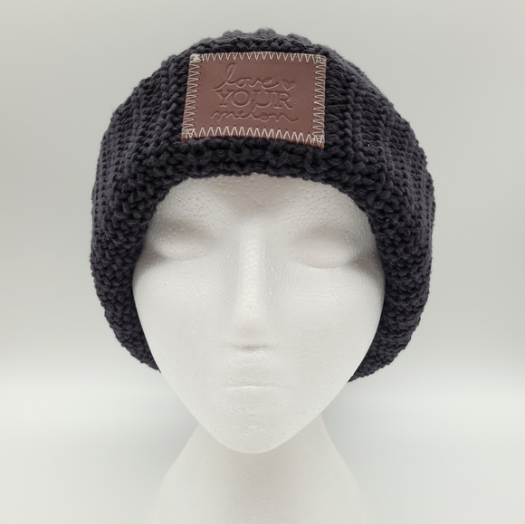 LOVE YOUR MELON | slouchy pompom knit beanie toque winter hat - Picture 1 of 5